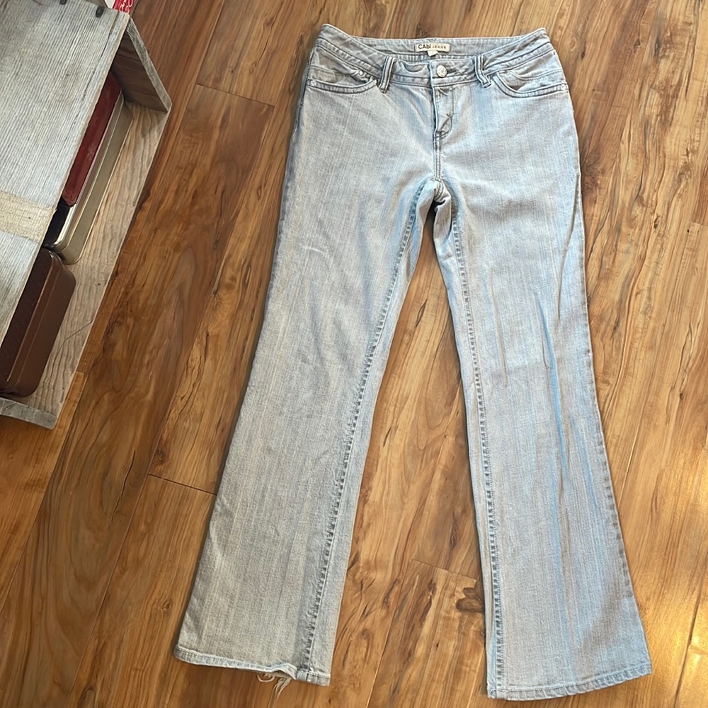Grey Distressed Cabi Jeans Size 4